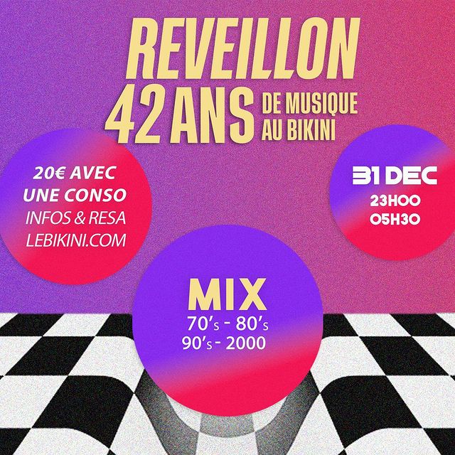 Réveillon - 42 ans de musique au Bikini