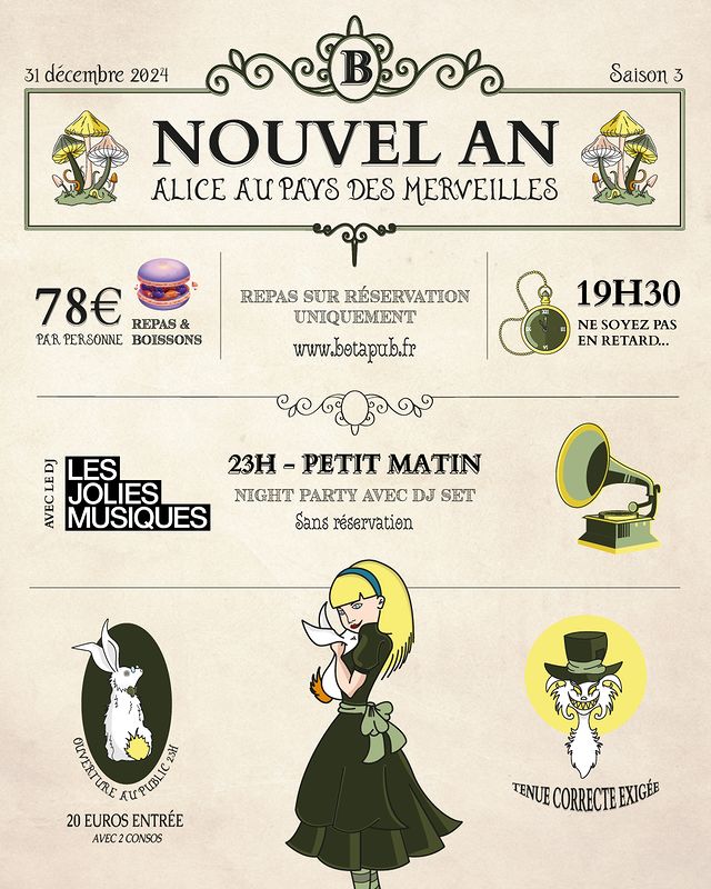 Nouvel An - Alice au Pays des Merveilles