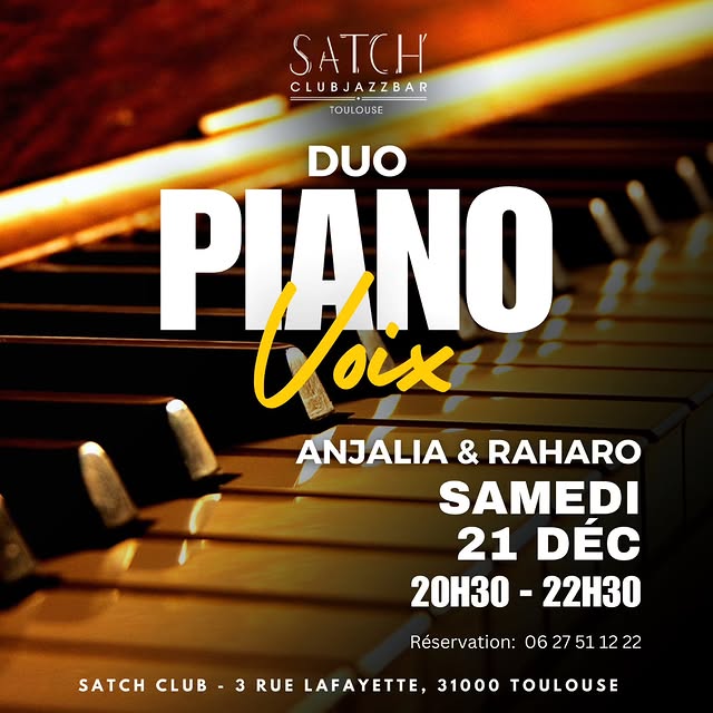 Soirée Piano-Voix avec Anjalia et Raharo