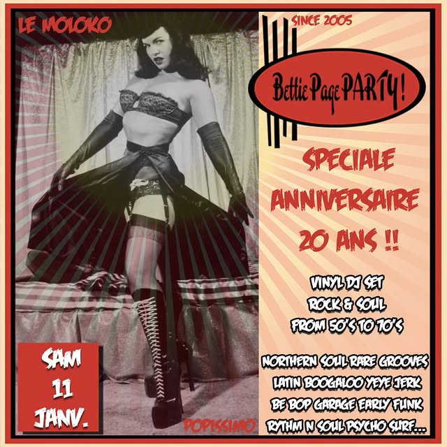 Bettie Page Party spéciale anniversaire
