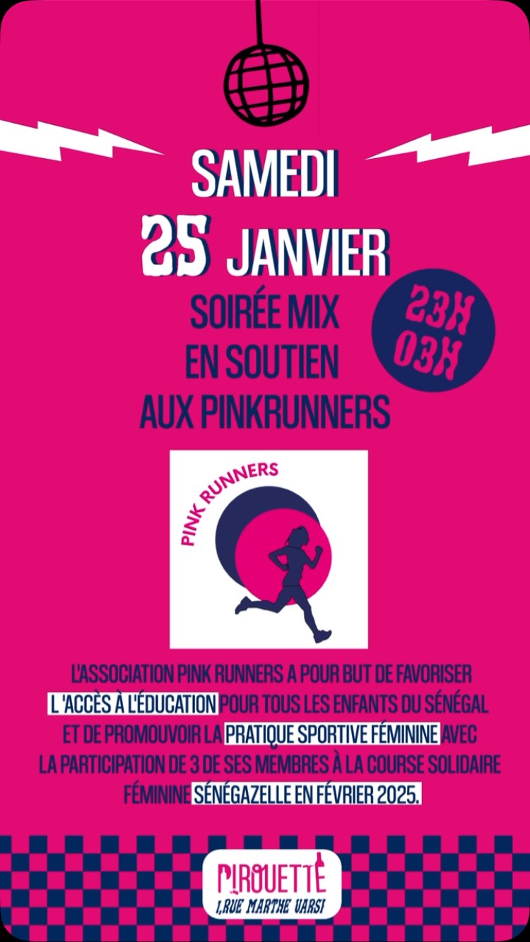 Soirée Mix de soutien aux Pink Runners