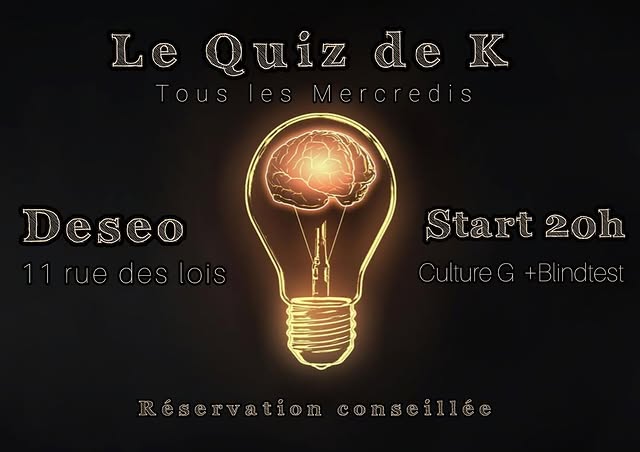 GRAND ÉVÉNEMENT QUIZZ AU EL DESEO