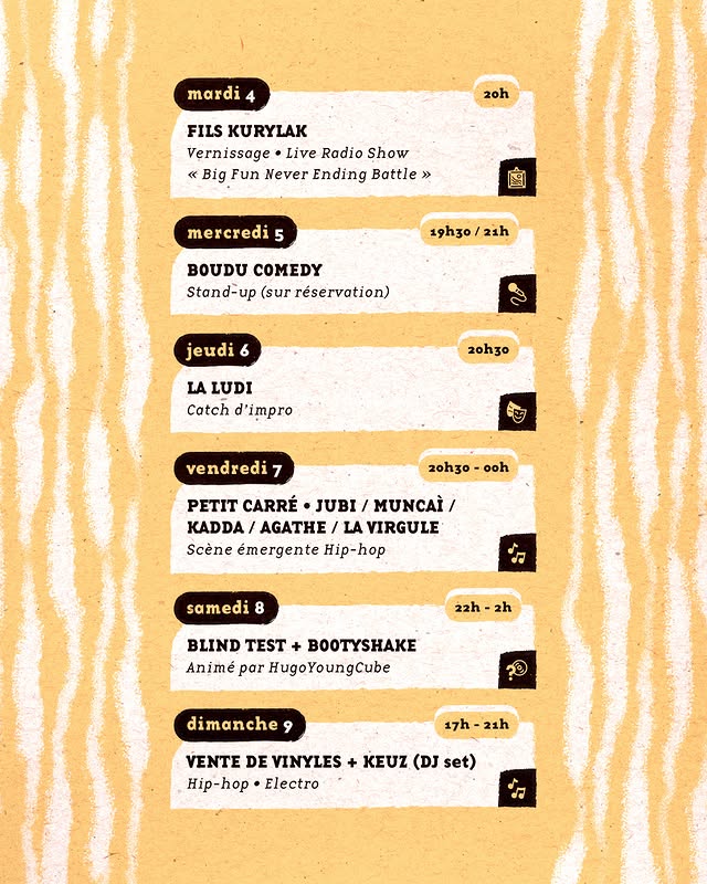 PETIT CARRÉ + JUBI + MUNCAÍ + KADDA + AGATHE + LA VIRGULE Scène émergente Hip-Hop