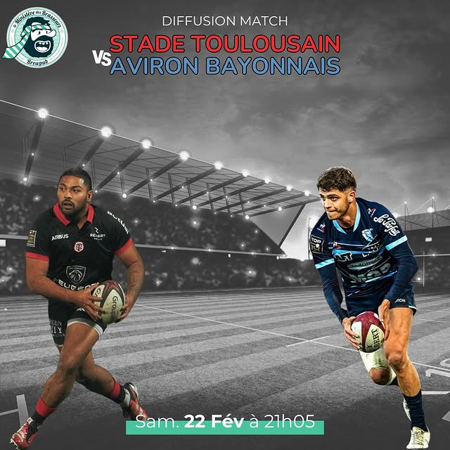 Diffusion du match Stade Toulousain - Aviron Bayonnais