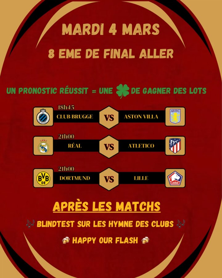 8èmes de finale de la Ligue des Champions