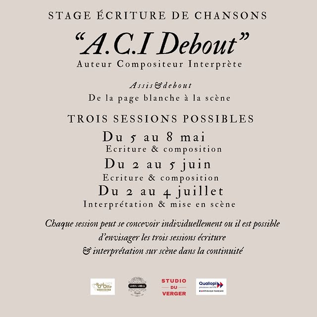 Stage écriture de chansons - Session 2