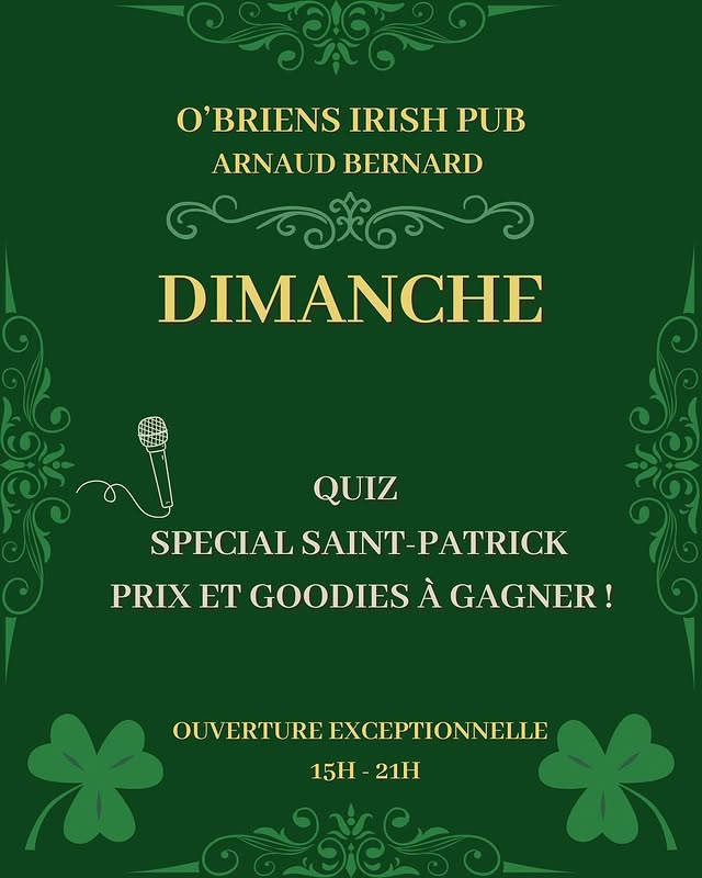 Quiz spécial Saint-Patrick