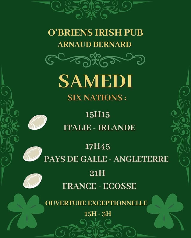 Diffusion de matchs de rugby - Six Nations