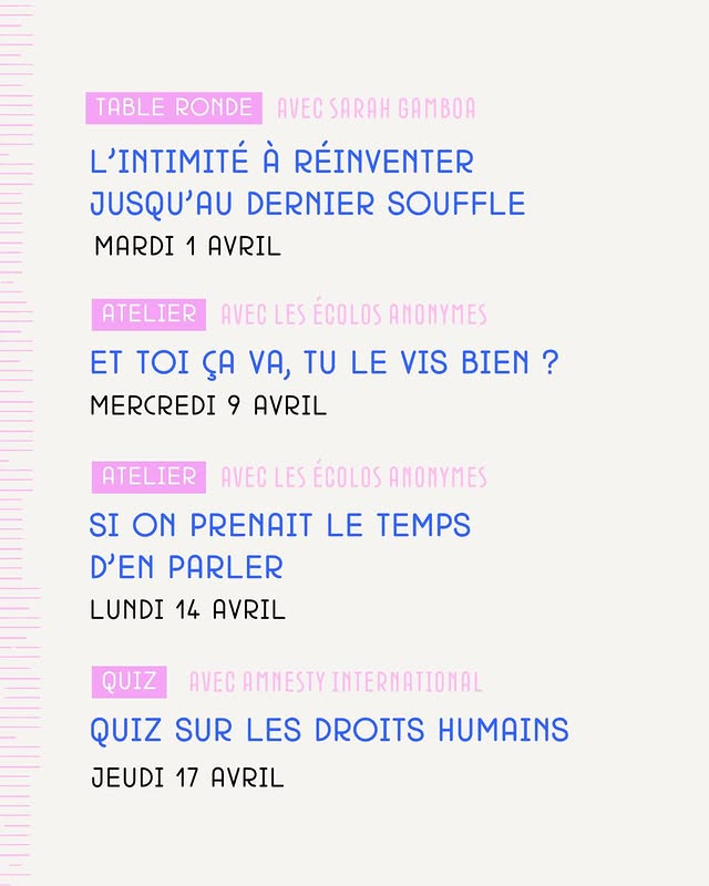 Cercle de parole « Si on prenait le temps d’en parler »