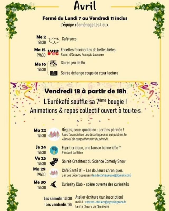 Anniversaire de l’Eurêkafé