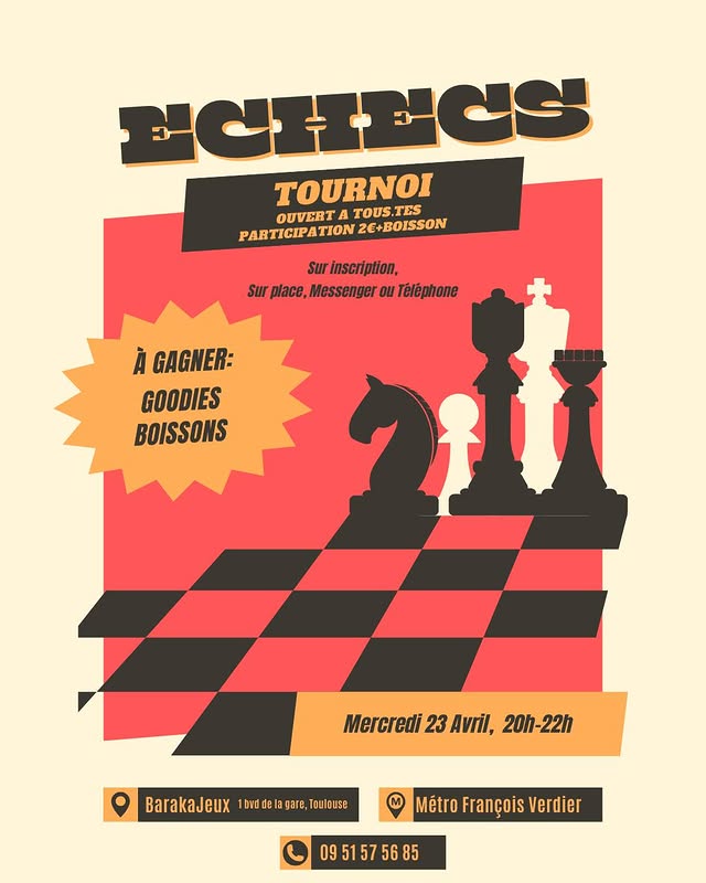 Deuxième édition de notre tournoi d’échecs