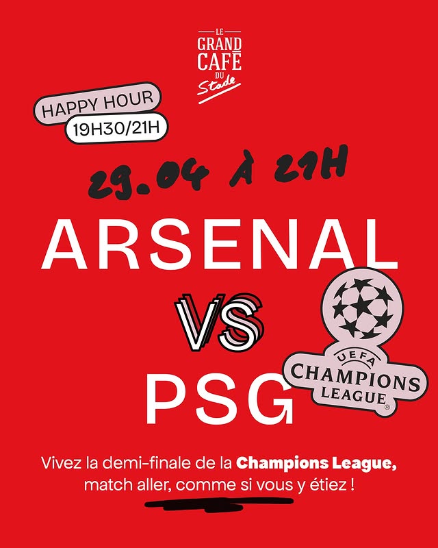Diffusion 1/2 finale Champions League : Arsenal vs PSG