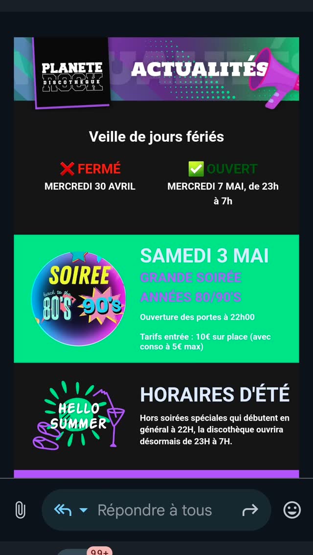 Grande Soirée Années 80's/90's