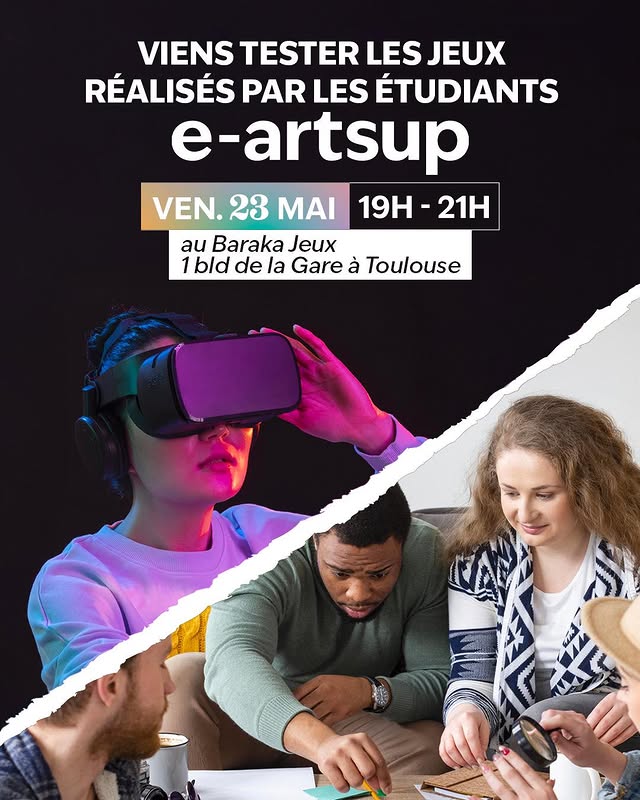 Viens tester les jeux réalisés par les étudiants e-artsup