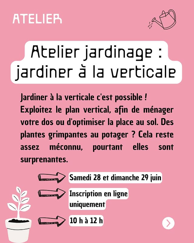 Atelier jardinage : jardiner à la verticale