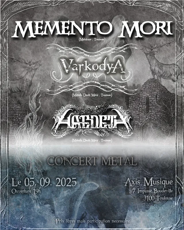Concert Metal : Memento Mori, Varkodya, Haedeth