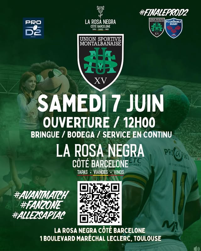 Avant-match finale d’accession Pro D2 / Top 14 à La Rosa Negra