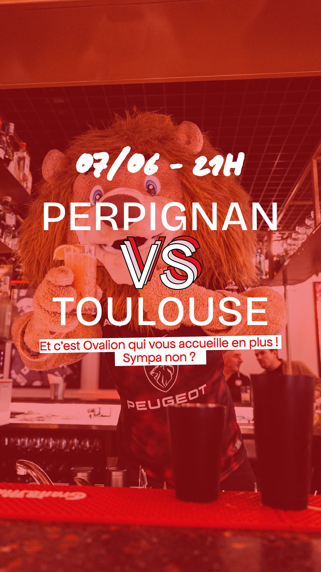 Perpignan vs Toulouse - Diffusion de match au Grand Café du Stade