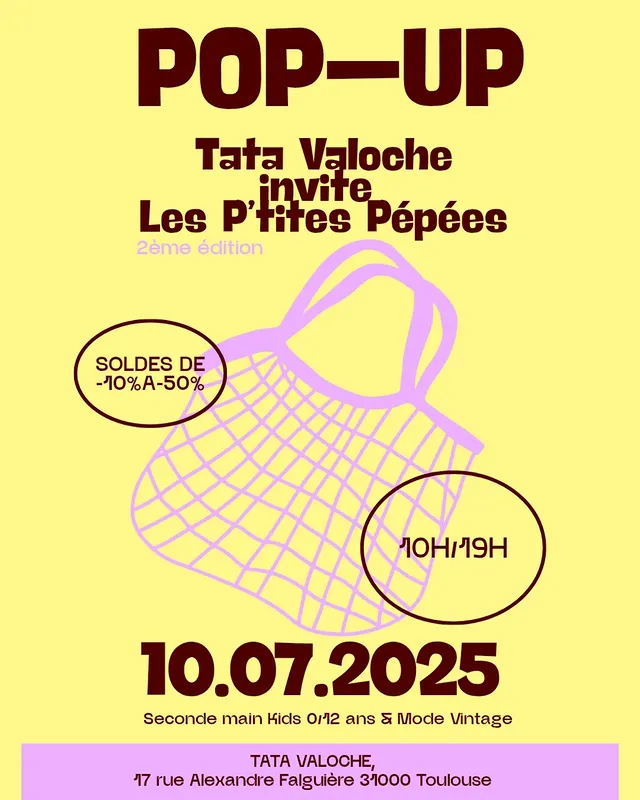 Pop-up vente vintage Les P’tites Pépées chez Tata Valoche