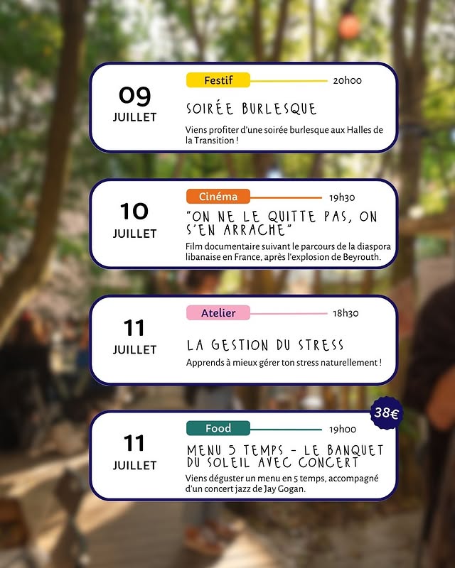 Menu 5 temps – Banquet du Soleil & Concert Jazz
