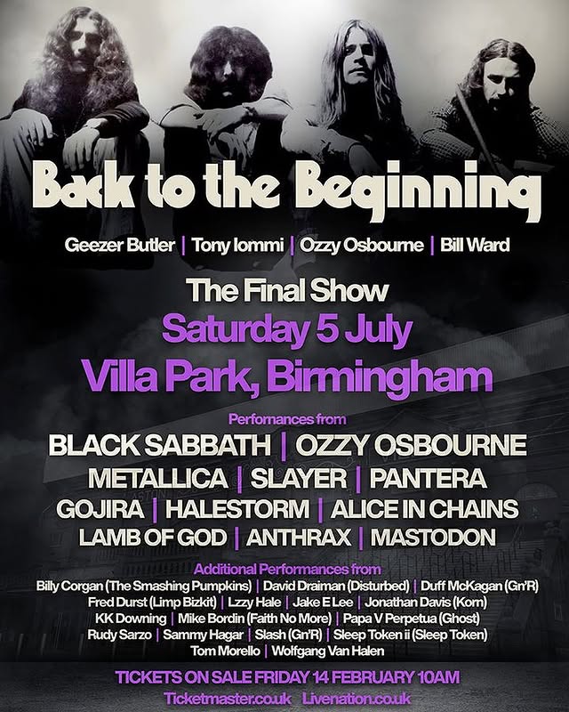 Back to the Beginning – Diffusion live du dernier concert de Black Sabbath