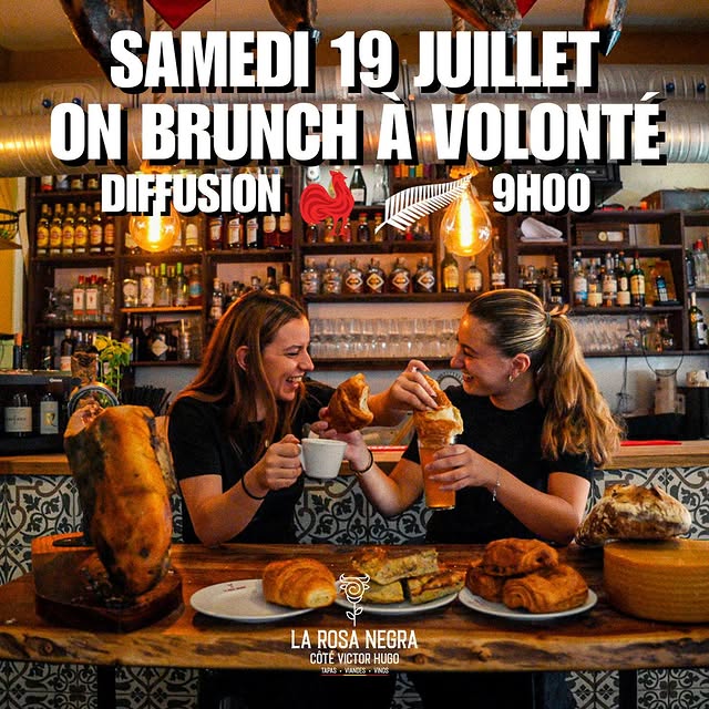 Brunch à volonté & diffusion France - Nouvelle Zélande