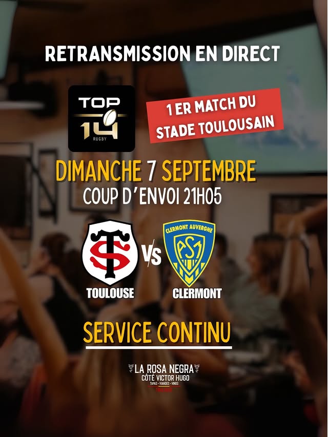Retransmission TOP 14 : Stade Toulousain vs Clermont