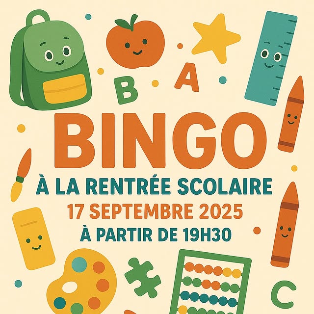 Bingo de la Rentrée Scolaire
