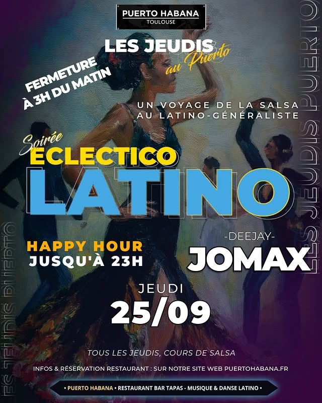 Éclectico Latino - DJ JOMAX (Jeudi)