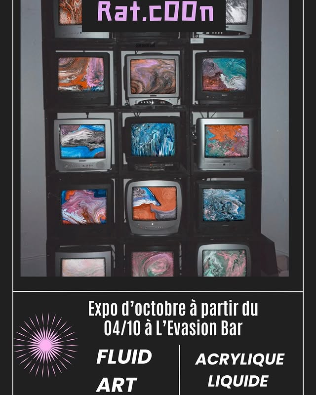 Expo Rat.cOOn — Liquid Art à L'Evasion Bar