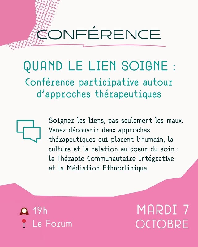 Conférence : Quand le lien soigne (conférence participative)