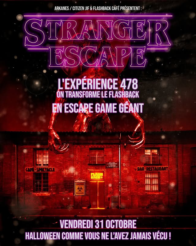 Stranger Escape — L'expérience 478 (Escape game au Flashback Café)