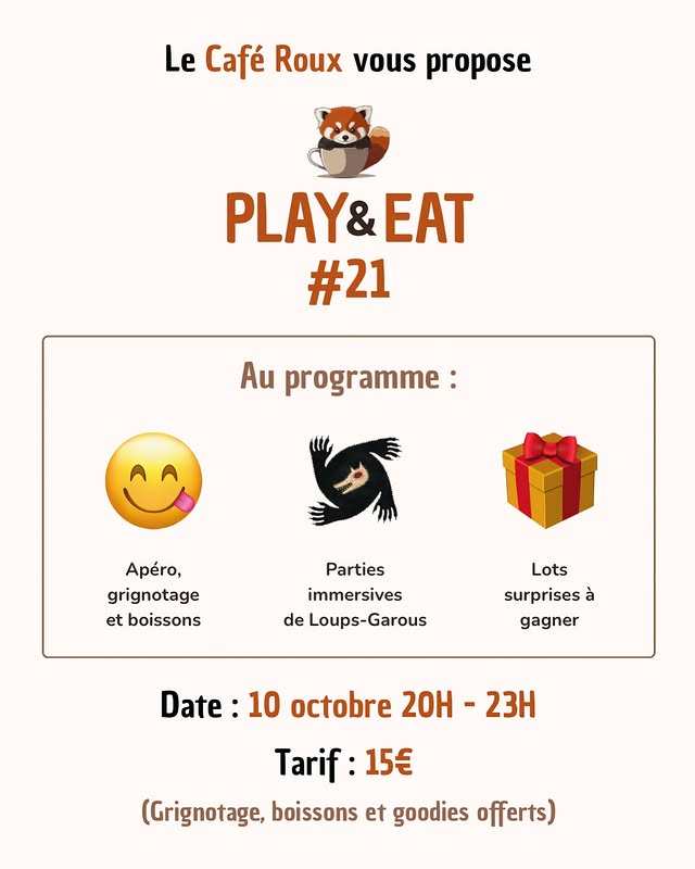 Play & Eat #21 - Soirée jeux