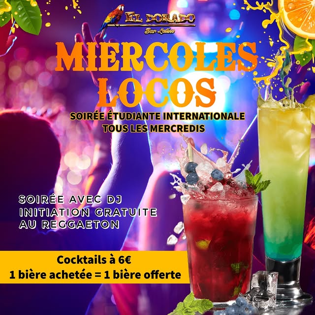 Miércoles Locos — Soirée étudiante internationale (tous les mercredis)