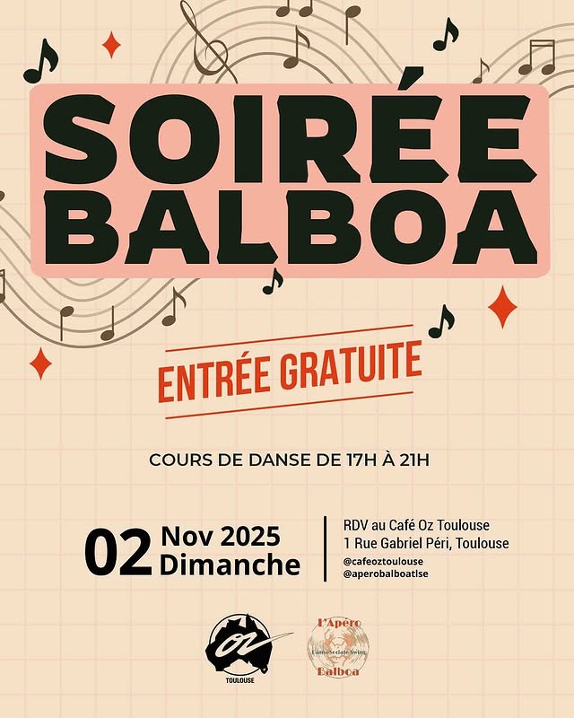 Soirée Balboa / Cours de danse (Sunday Funday)