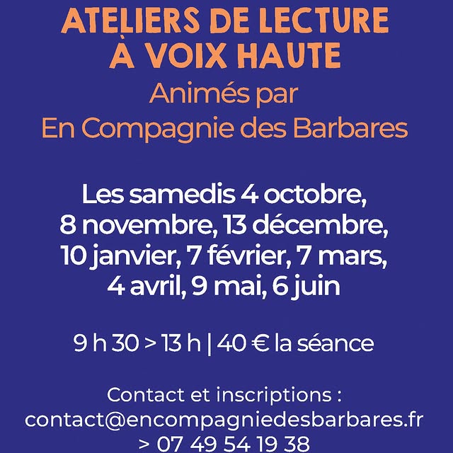 Atelier de lecture à voix haute — En compagnie des barbares