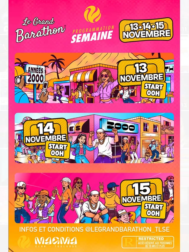 Le Grand Barathon — Soirée Années 2000 (14 novembre)