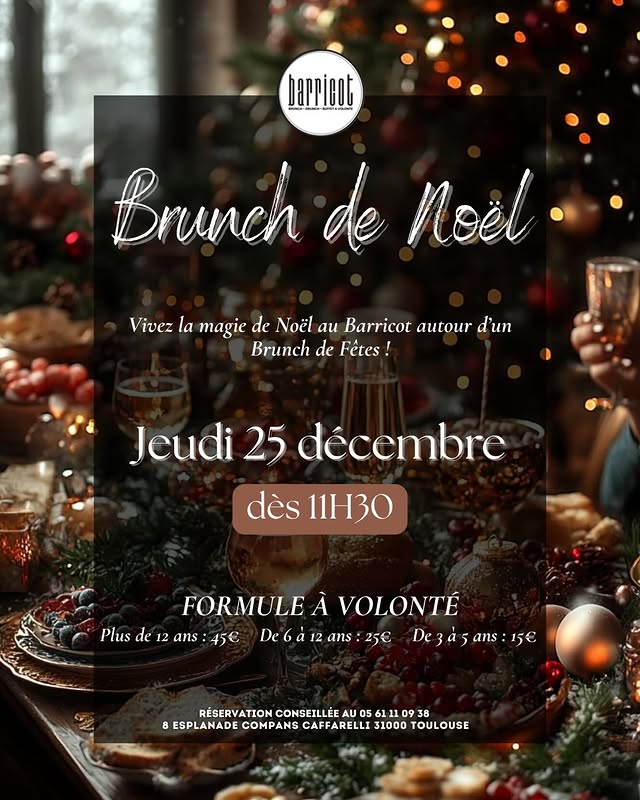 Brunch de Noël (Jeudi 25 décembre)