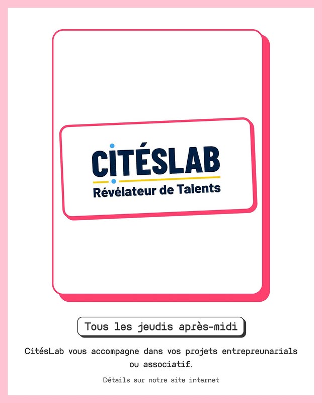 Ateliers CitésLab — accompagnement (tous les jeudis après-midi)