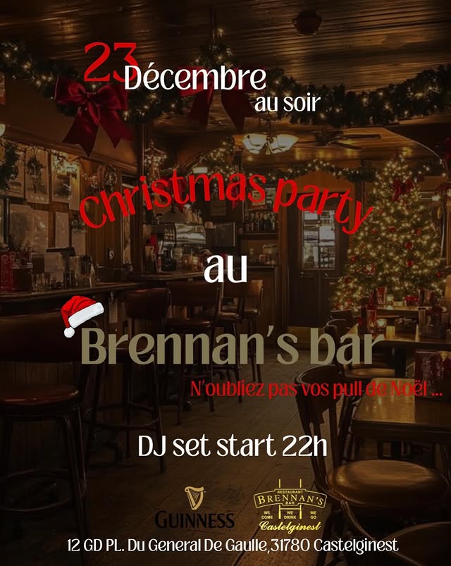 Christmas Party au Brennan's bar