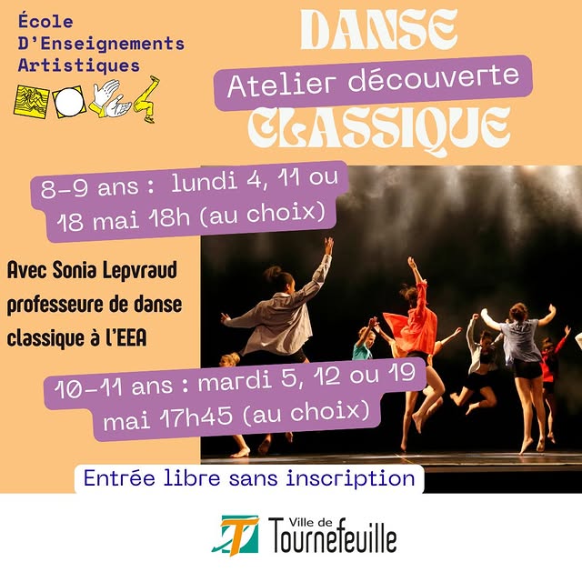 Atelier découverte — Danse Modern Jazz (8-9 ans) - vendredi 29 mai 2026 17:30-18:30