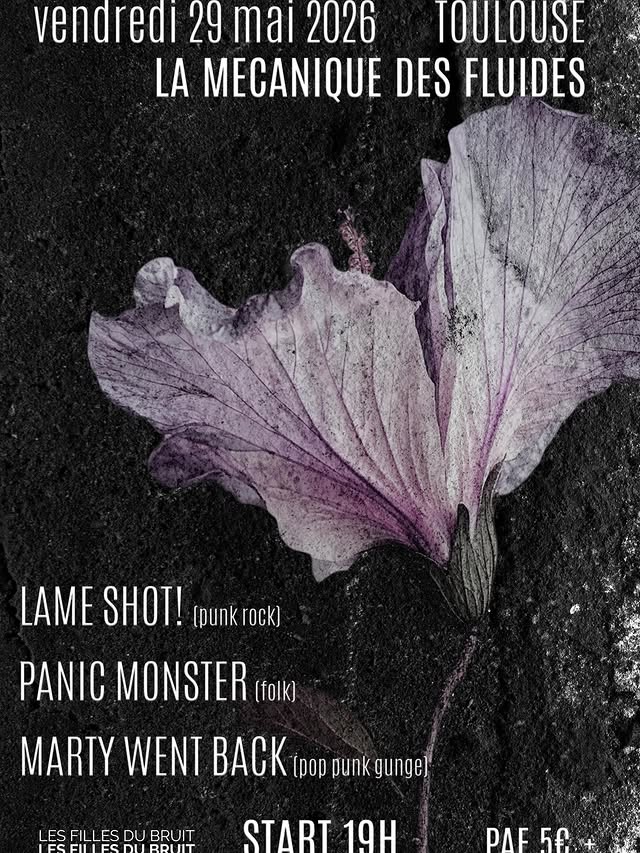 Concert — Lame Shot! / Panic Monster / Marty Went Back @ La Mecanique des Fluides