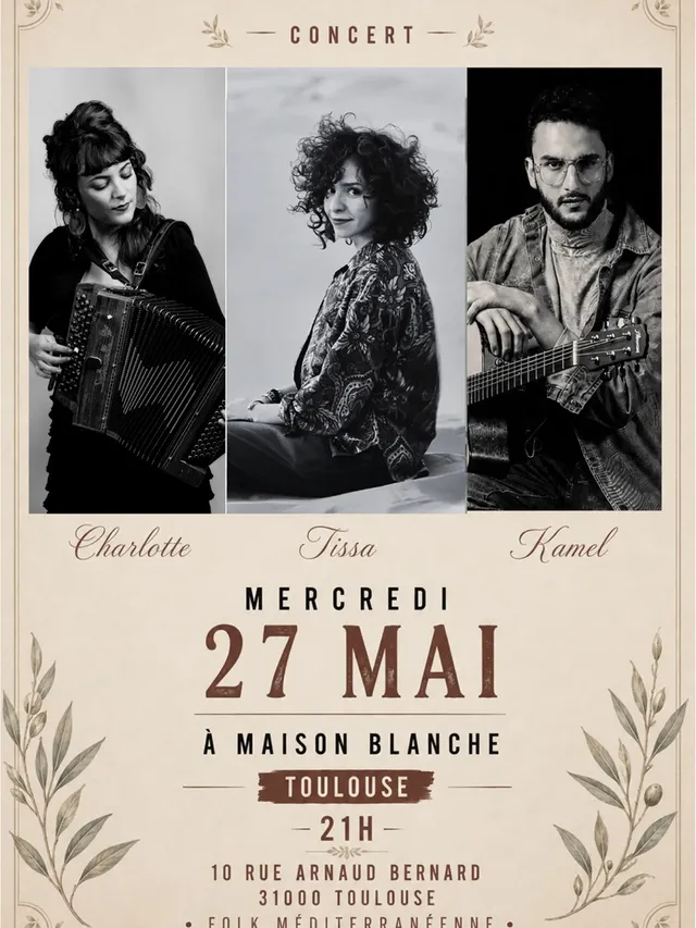 Concert Folk Méditerranéen à Maison Blanche