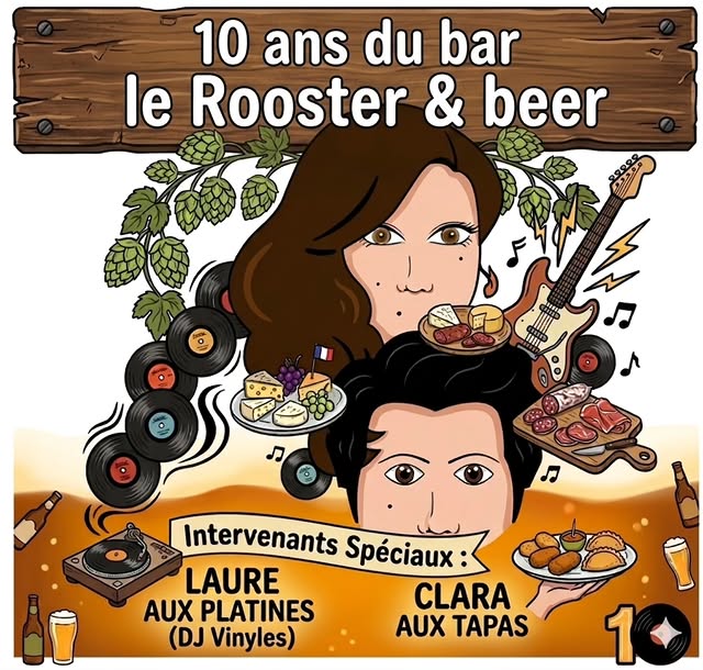 10 ans du bar le Rooster & beer