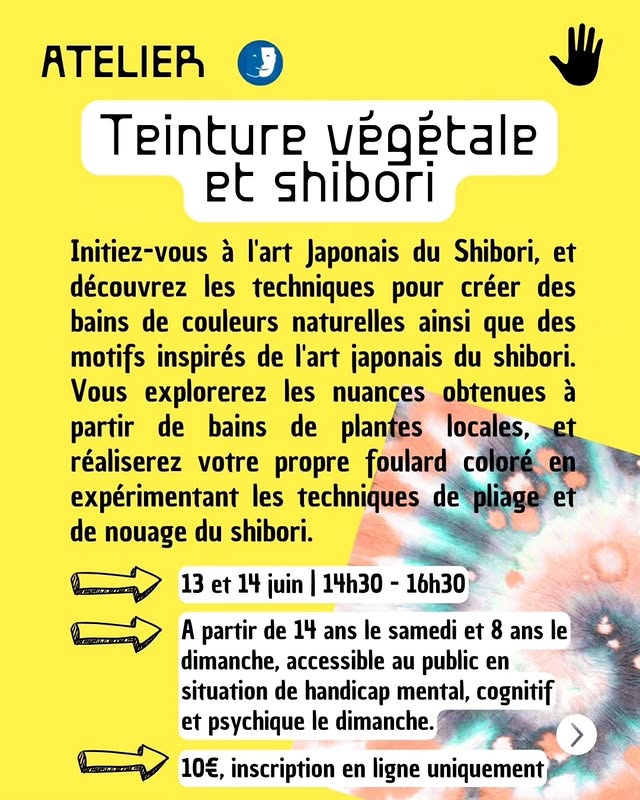 Teinture végétale et shibori (atelier)
